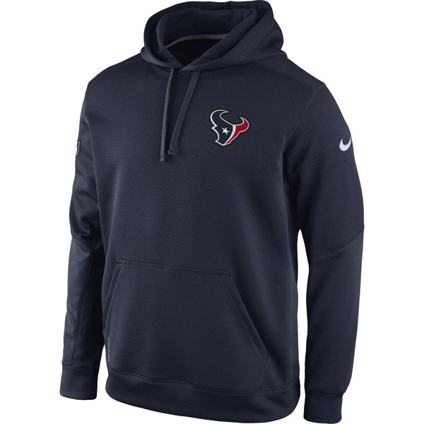 Men Houston Texans Nike KO Chain Fleece Pullover Performance Hoodie Navy Blue->houston texans->NFL Jersey